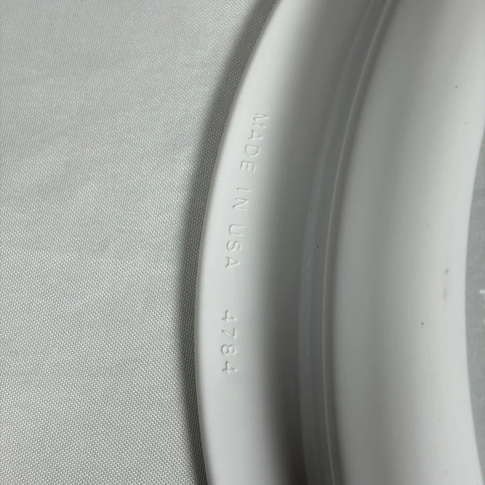 Vintage CorningWare Microwave Browning Dish 4784 White Pyroceram Base Only USA